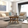 CAVINAS Coffee Tables for Living Room Round Coffee Table Farmhouse Circle Wood Center Table Tea Table with Walnut Top for Apartment - 3 of 4
