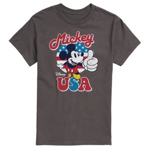 Men's - Disney - Mickey Mouse USA Flag Thumbs Up Short Sleeve Graphic T-Shirt - 1 of 4