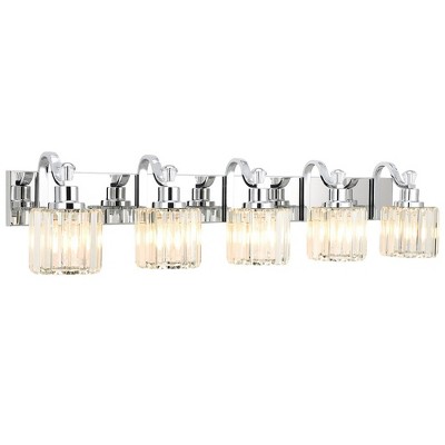 Whizmax Modern Glass Bathroom Vanity Light, Crystal Shower Light,  Wall Mount Lighting Fixture for Hallway Kitchen Bedroom Living Room