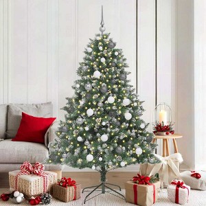Artificial Christmas Tree with Stand Green 126 x 126 x 180 cm - 1 of 4