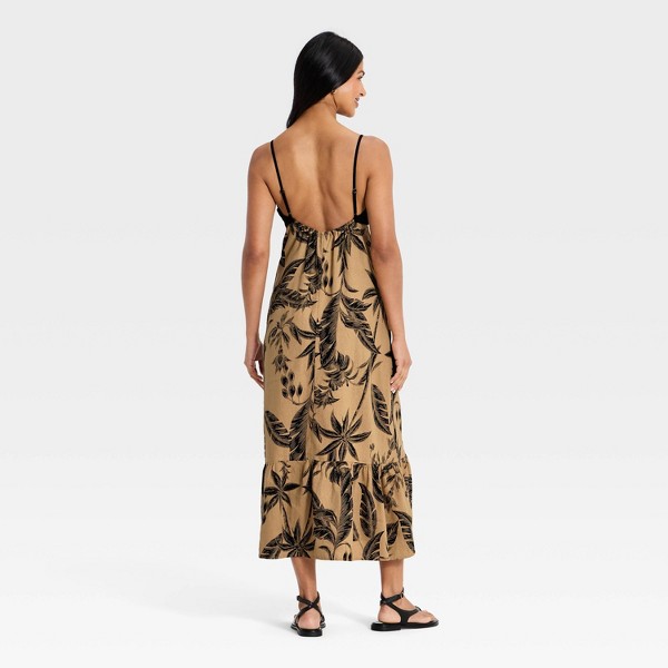 Vestido largo estampado con tirantes de cuentas de mujer - A New Day™ 2