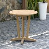 Amazonia Eucalyptus Round Sumba Outdoor Patio Dining Table Natural Wood: 29" Height - 2 of 4