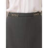 INSPIRE CHIC Women's Business Pencil High Waist Mental Decor Formal Work Midi Skirts - 4 of 4