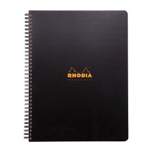 Rhodia Rhodiactive Meeting paper Book 90g paper - Lined 80 sheets - 9 x 11 3/4 - Black cover - 1 of 4