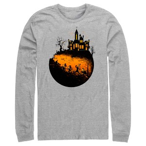 Men's Mickey & Friends Halloween Haunted Mansion Long Sleeve Shirt - 1 of 4