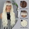 Jessie's Wig 26 Inch curly Wig With Bangs Synthetic Hair blond 1 Pc/Pack - 4 of 4