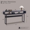 63 Inch Long Console Table, Modern Wood Entryway Table, Narrow Sofa Table Behind Couch for Living Room, Hallway, Foyer - 3 of 4
