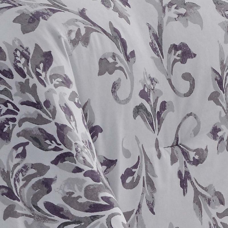 RT Designer's Collection 5 Piece Skylar Damask Printed Complement to Any Bedroom Decor Comforter Set, 3 of 4