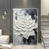 1 piece framed wooden canvas painting, modern abstract floral canvas art print - 2 of 4