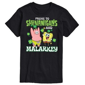 Men's - SpongeBob Squarepants - Prone To Shenanigans And Malarkey Short Sleeve Graphic T-Shirt - 1 of 4