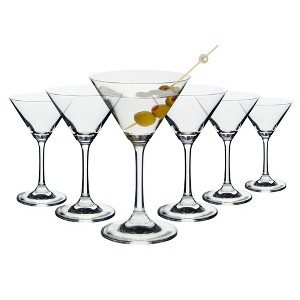 Juvale 5 oz Mini Martini Glasses Set of 6 - Small Cocktail Stem Glasses for Dessert, Margaritas, Classic Barware Accessories - 1 of 4