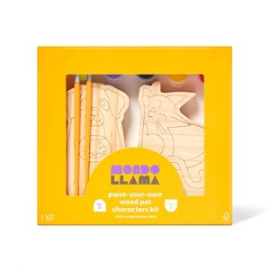 2ct Halloween Craft Wood Dog and Cat Painting Kit - Mondo Llama™ - 1 of 4