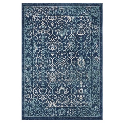Indoor Wilton Floral Living Room Rugs, Stain Resistant Non Shedding Throw Carpet for Dining Room Bedroom