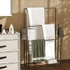TOBILI 47.2" Tall Freestanding Towel Racks for Bathroom, 3 Tier Floor Towel Rack, Blanket Ladder Drying and Display Rack - 2 of 4