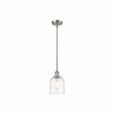 Bella - 1 Light Stem Hung Mini Pendant In Industrial Style-9.5 Inches Tall and 5.5 Inches Wide