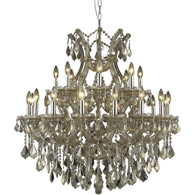Elegant Lighting Maria Theresa 24 - Light Chandelier in  Golden Teak