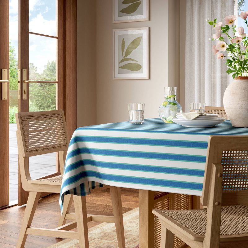Striped Tablecloth Blue - Threshold™, 3 of 5