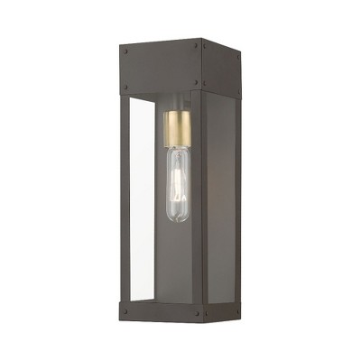 Livex Lighting Barrett 1 - Light Wall Light in  Bronze/Antique Brass