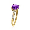 Ross-Simons 1.30 Carat Amethyst Twist Ring With Diamonds in 14kt Yellow Gold - 3 of 4
