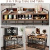 Petrimins Dog Crate Furniture, 48" Dog Kennel for Large Breed, Heavy Duty Wooden End Table with 3 Drawers, Chew-Resistant Steel Tubes - 2 of 4