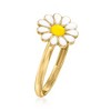 Ross-Simons White and Yellow Enamel Daisy Ring in 14kt Yellow Gold - 3 of 4