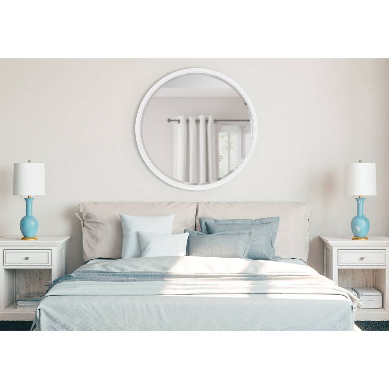 32&#34; x 32&#34; Hogan Round Framed Decorative Wall Mirror White - Kate &#38; Laurel All Things Decor, 6 of 9