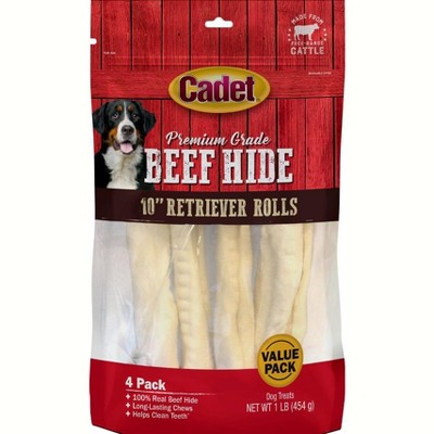 Cadet 10 Inch Rawhide Retriever Rolls, 1 Pound