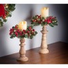 Haute Decor 2pk Classic Adjustable Candle Ring Artificial Swag Gold - 4 of 4