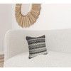18" Blue And Green Cotton Striped Throw Pillow - 2 of 4