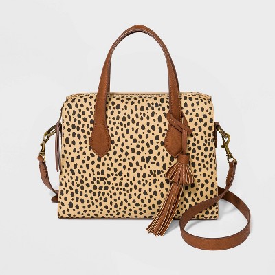 leopard print crossbody purse