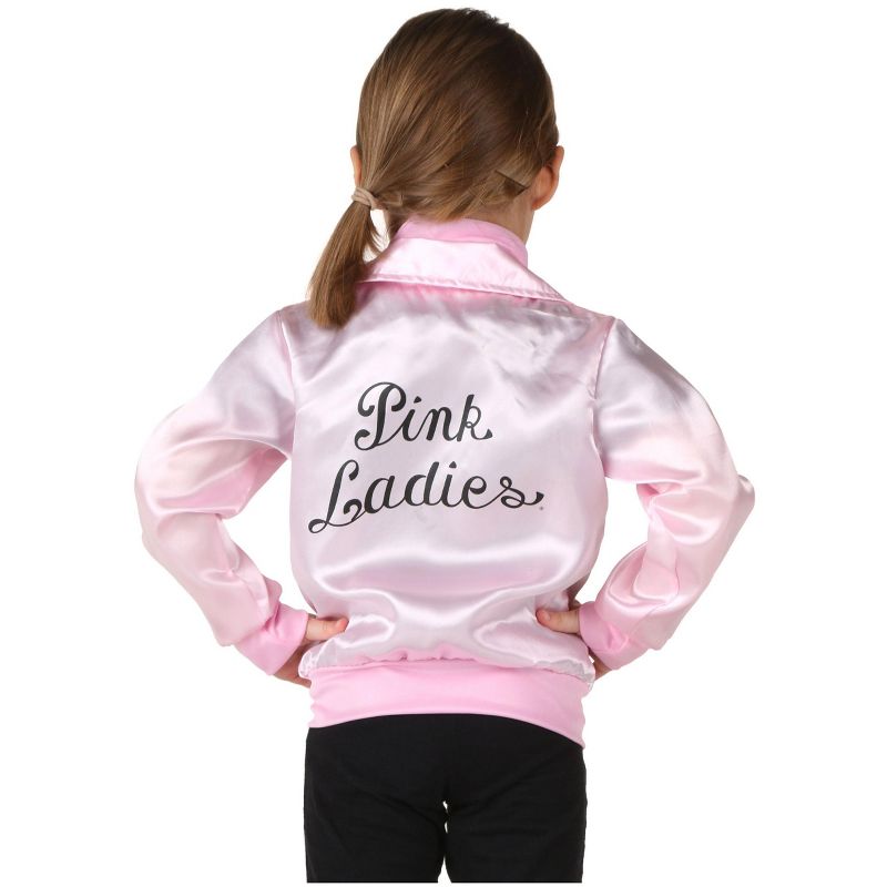 HalloweenCostumes.com Grease Toddler Pink Ladies Jacket Costume., 2 of 4