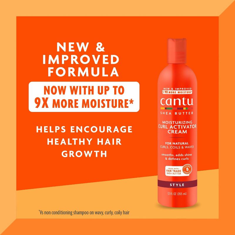 Cantu Natural Hair Moisturizing Curl Activator Cream - 12 fl oz, 3 of 18