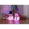 2FT Lighted Christmas Snowman Decoration, Pre-Lit Outdoor Holiday Snowman with Red Hat & Scarf, Indoor Outdoor Xmas Garden Party Decor - 3 of 4