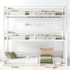 Twin XL Over Twin XL Over Twin XL Bunk Bed, Metal Triple Bunk Bed Frame with Guardrails, Noise-Reduced Design,kids bed - 2 of 4