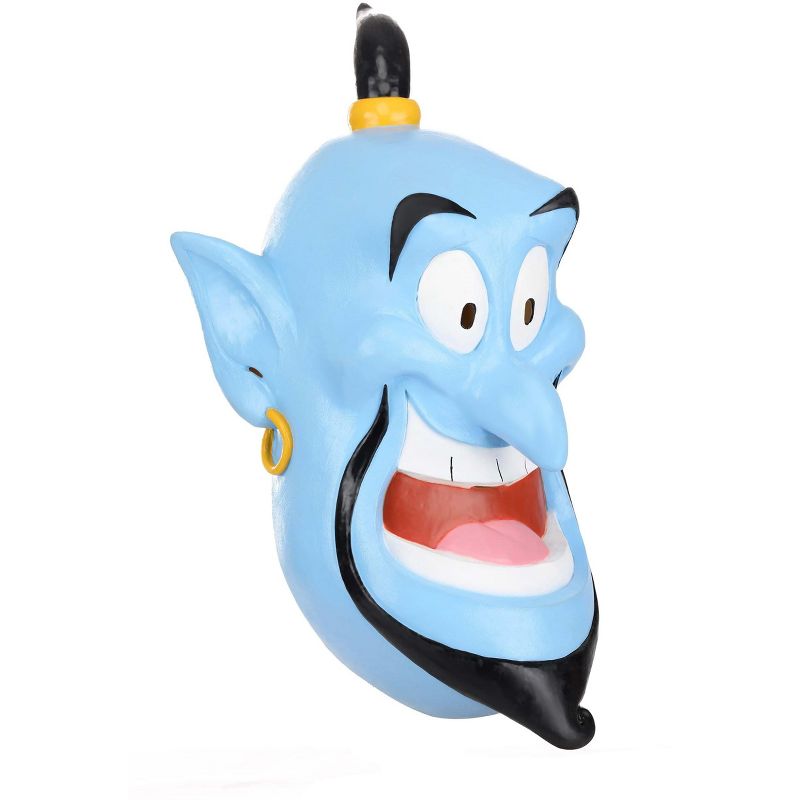 HalloweenCostumes.com   Men  Disney Aladdin Genie Costume Latex Mask for Adults and Kids, Black/White/Blue, 3 of 6