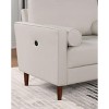 NicBex Couches for Living Room 1pc Modern Sofa Chair Armchair Only Leatherette Upholstered Sofa with Pillows, Off-White - image 4 of 4