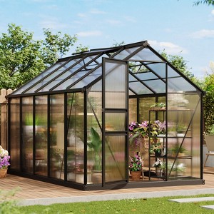 Large Greenhouse for Outdoors 6x10 FT, Green House with Roof Vent and Quick Setup Structure, Aluminum Greenhouse Kit for Garden Backyard - 1 of 4