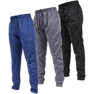 Ultra Performance Mens 3 Pack Open Bottom Sweatpants with Pockets, Casual Sweatpants for Men - 1 of 4
