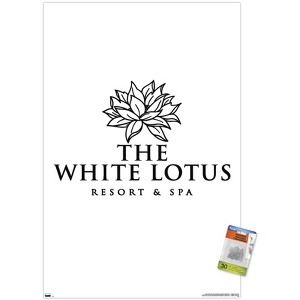 Trends International The White Lotus - Black and White Logo Unframed Wall Poster Prints - 1 of 4