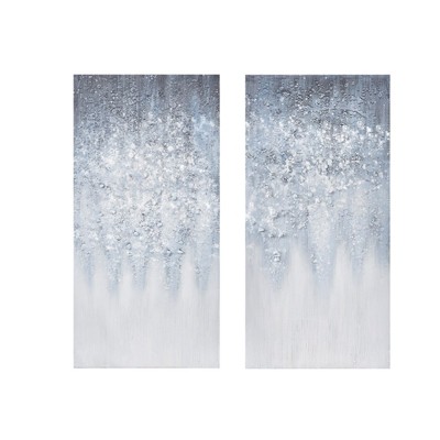 VisioGear 2PCS Heavily Embellished Canvas Wall Art Set, Wall Decor for Hallway Office Wall Decor, Multicolor, 30"*15"*1.5"