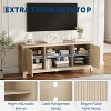 TV Stand 65 Inches, Mid Century Modern TV Entertainment Center with Storage Cabinets & Open Shelves, Wood TV Cabinet for Living Room - 3 of 4