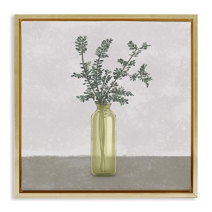 Stupell Industries Plant in Vase Neutral Grey Design, 18" x 18" - 1 of 4