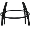 MAYEERTY 29'' Floral Print Bar Stools Set of 2 - Upholstered Round Barstools with Footrest for Kitchen/Dining (Black & White) - 4 of 4
