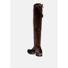 Rumple Velvet Over The Knee Clear Heel Boots Women - 3 of 4