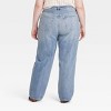 Women's Mid-Rise Tie-Waist Drawstring Baggy Jeans - Universal Thread™ - 2 of 3