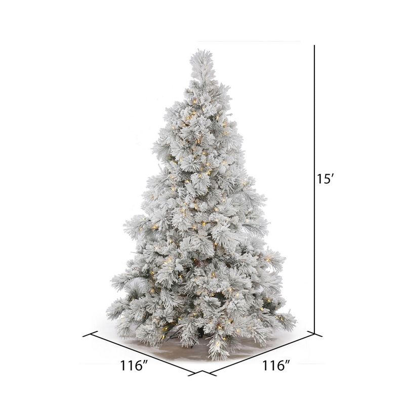 Vickerman Flocked Alberta Artificial Christmas Tree, 3 of 6