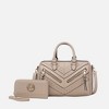 MKF Collection Lara Women’s Satchel Bag – Stylish and Spacious Handbag with Matching Wallet – by Mia K- Taupe - 2 of 4