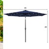 Costway 9 FT Patio Solar Umbrella LED Patio Market Steel Tilt with Crank Outdoor Navy - 3 of 4