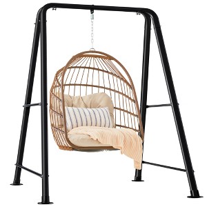 Best Choice Products Hammock Chair Stand, 75in Tall Heavy Duty Indoor Outdoor Steel Hanging Base w/ Hardware - 1 of 4