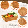 Aoibox 10 Pcs Wicker Woven Bread Basket,Imitation Rattan Fruit Tray, Stackable Rectangular Food Baskets for Serving,Display,Storage in Restaurant,Home - 3 of 4